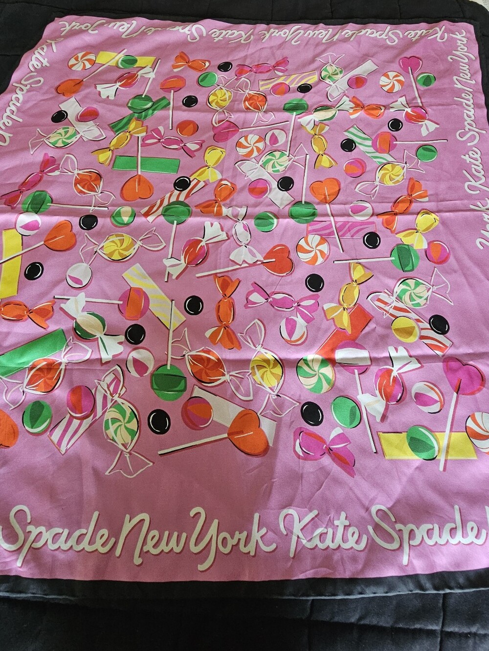 KATE SPADE Candy Shop Silk Square Scarf..Never Worn